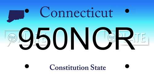 950NCR Connecticut License Plate