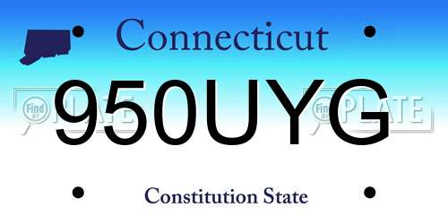 950UYG Connecticut License Plate