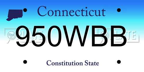 950WBB Connecticut License Plate