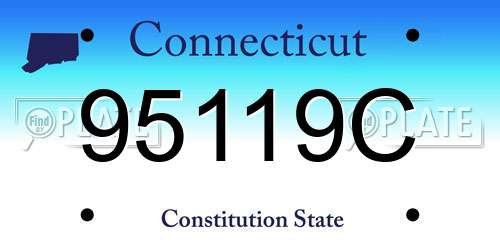 95119C Connecticut License Plate