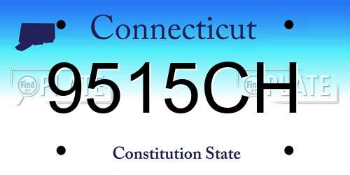 9515CH Connecticut License Plate