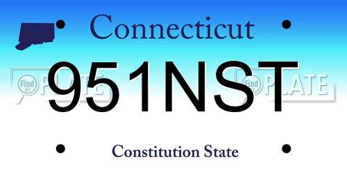 951NST Connecticut License Plate