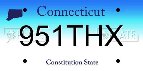 951THX Connecticut License Plate