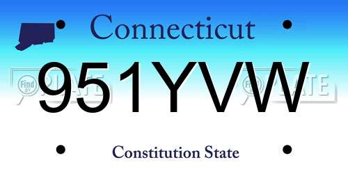 951YVW Connecticut License Plate