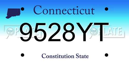 9528YT Connecticut License Plate
