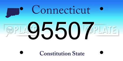 95507 Connecticut License Plate