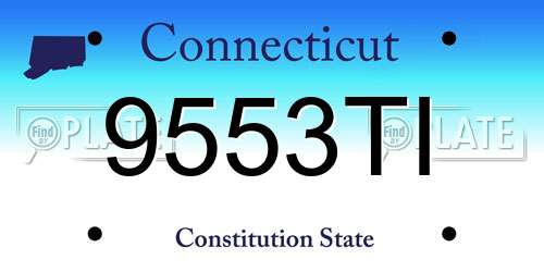 9553TI Connecticut License Plate