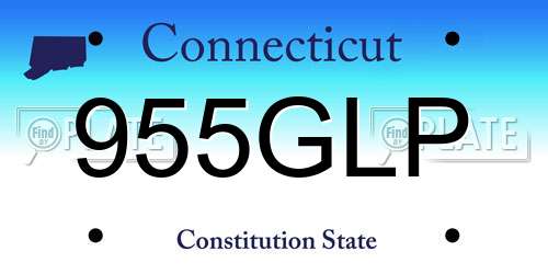 955GLP Connecticut License Plate
