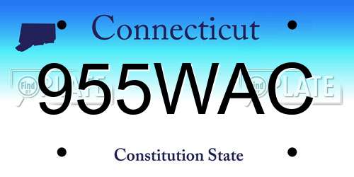 955WAC Connecticut License Plate