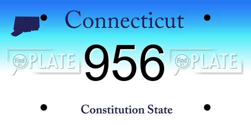 956 Connecticut License Plate