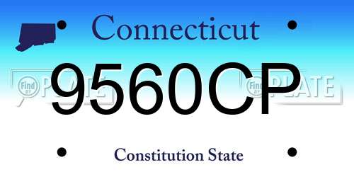 9560CP Connecticut License Plate
