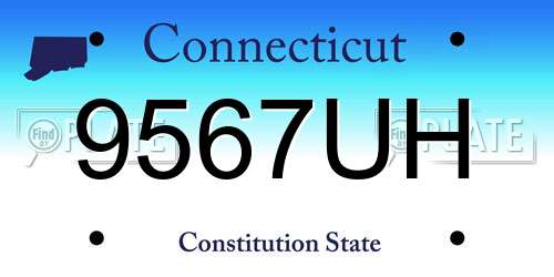 9567UH Connecticut License Plate