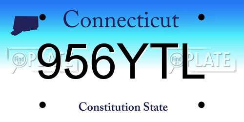 956YTL Connecticut License Plate