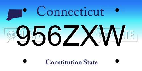 956ZXW Connecticut License Plate