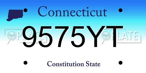 9575YT Connecticut License Plate