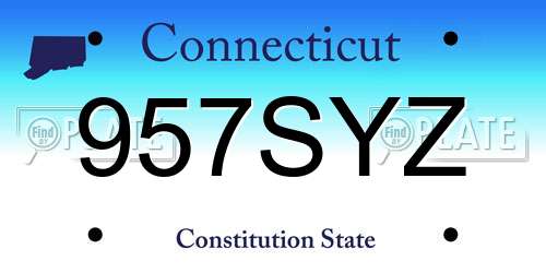 957SYZ Connecticut License Plate