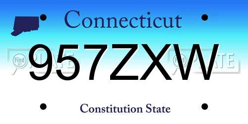 957ZXW Connecticut License Plate