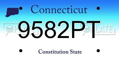 9582PT Connecticut License Plate