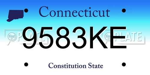 9583KE Connecticut License Plate