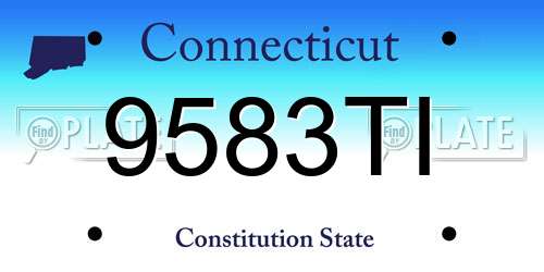 9583TI Connecticut License Plate
