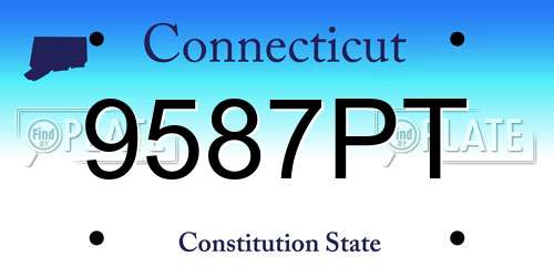 9587PT Connecticut License Plate
