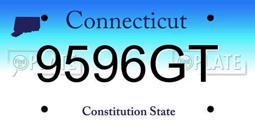 9596GT Connecticut License Plate