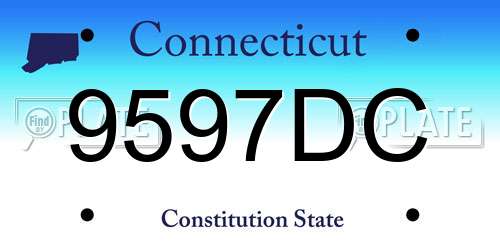 9597DC Connecticut License Plate
