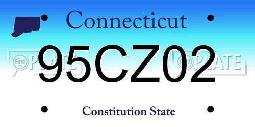 95CZ02 Connecticut License Plate