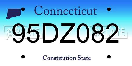 95DZ082 Connecticut License Plate