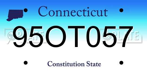 95OT057 Connecticut License Plate