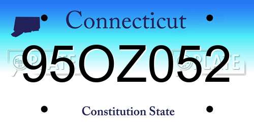 95OZ052 Connecticut License Plate