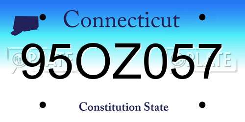 95OZ057 Connecticut License Plate