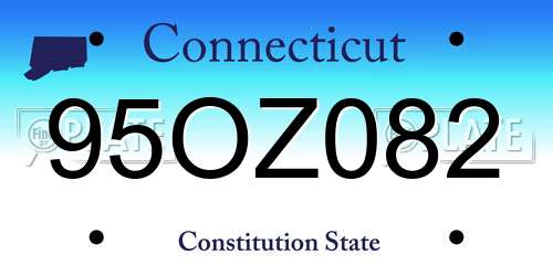 95OZ082 Connecticut License Plate