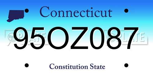 95OZ087 Connecticut License Plate