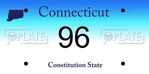 96 Connecticut License Plate