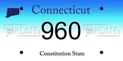 960 Connecticut License Plate