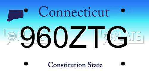 960ZTG Connecticut License Plate