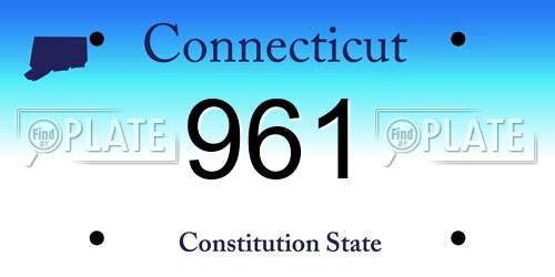 961 Connecticut License Plate