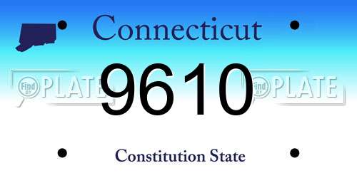 9610 Connecticut License Plate