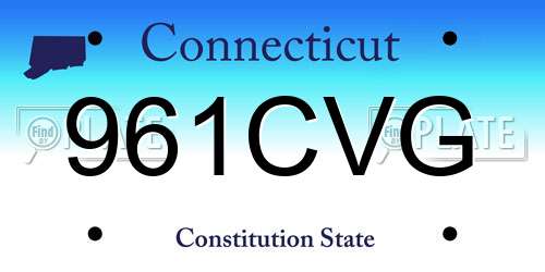 961CVG Connecticut License Plate