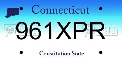 961XPR Connecticut License Plate