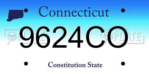 9624CO Connecticut License Plate