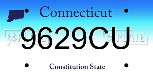 9629CU Connecticut License Plate