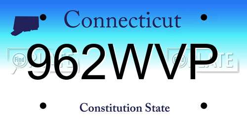 962WVP Connecticut License Plate