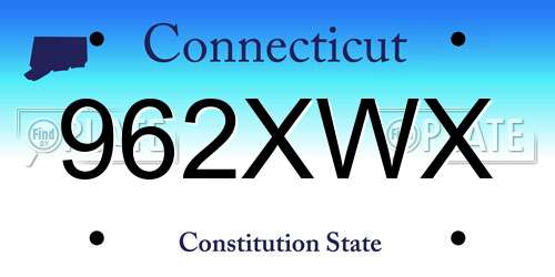 962XWX Connecticut License Plate