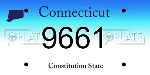 9661 Connecticut License Plate