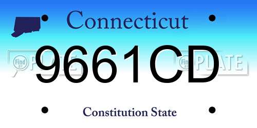 9661CD Connecticut License Plate