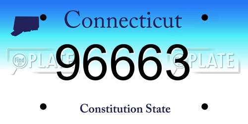 96663 Connecticut License Plate