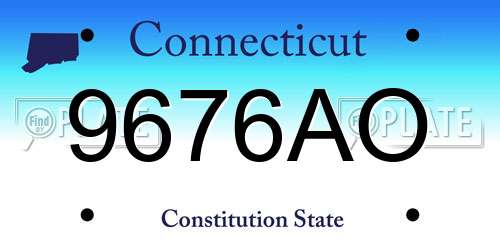 9676AO Connecticut License Plate