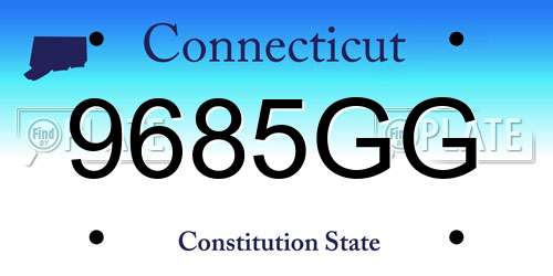 9685GG Connecticut License Plate
